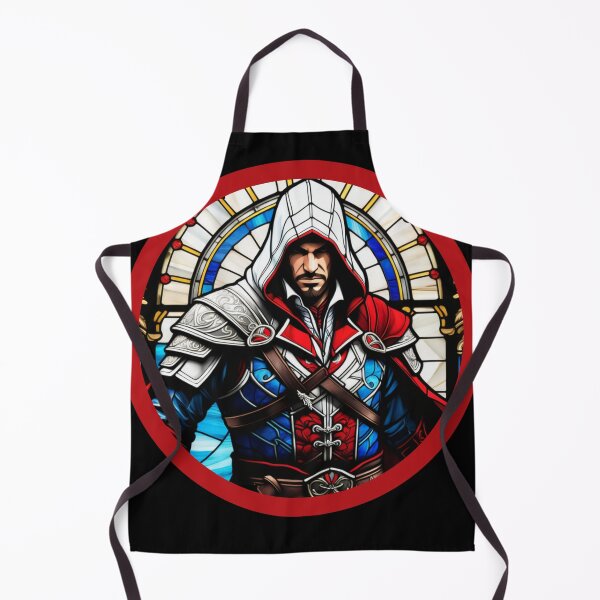 Item preview, Assassin's Creed Ezio Auditore Portrait Stained Glass designed and sold by FanArtisan.