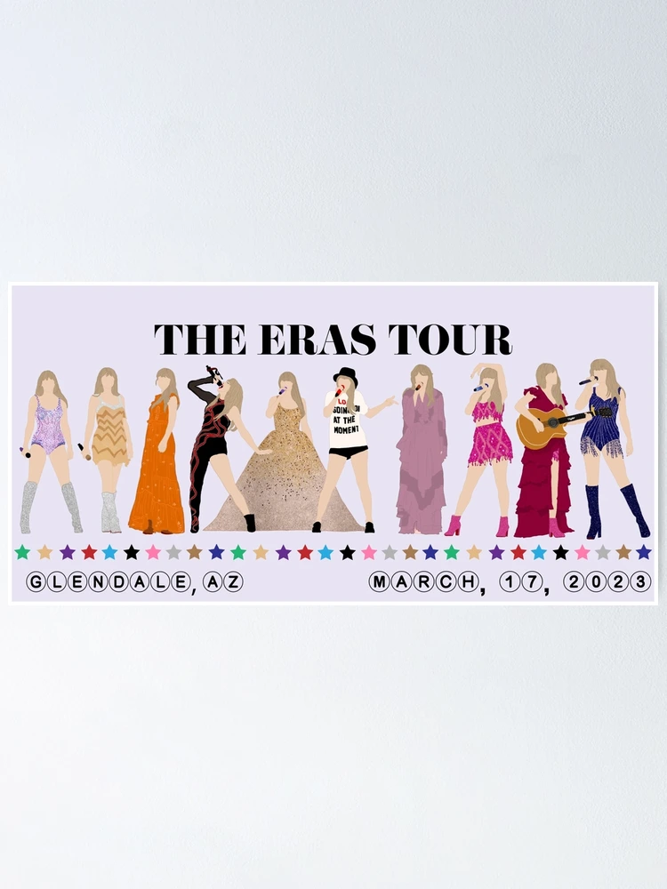 OFFICIAL TAYLOR SWIFT THE ERAS TOUR 2023 GLENDALE, high quality AZ LITHOGRAPH POSTER LIMITED