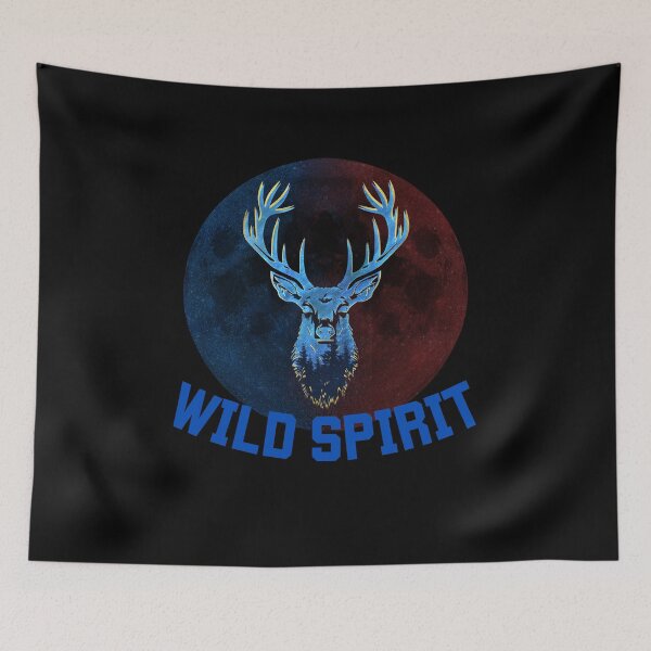 Item preview, Wild Spirit Deer Moon designed and sold by HiroChant.