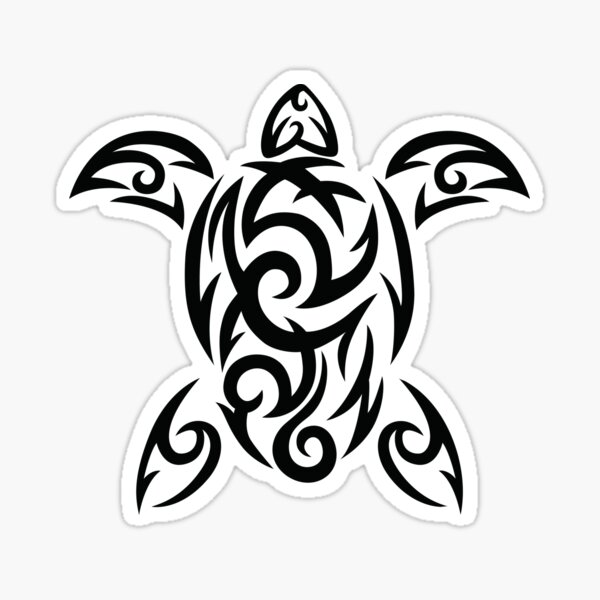 Item preview,  Maori Tribal  wavy Turtle. Black and white by Mill2023 designed and sold by Mill2023.