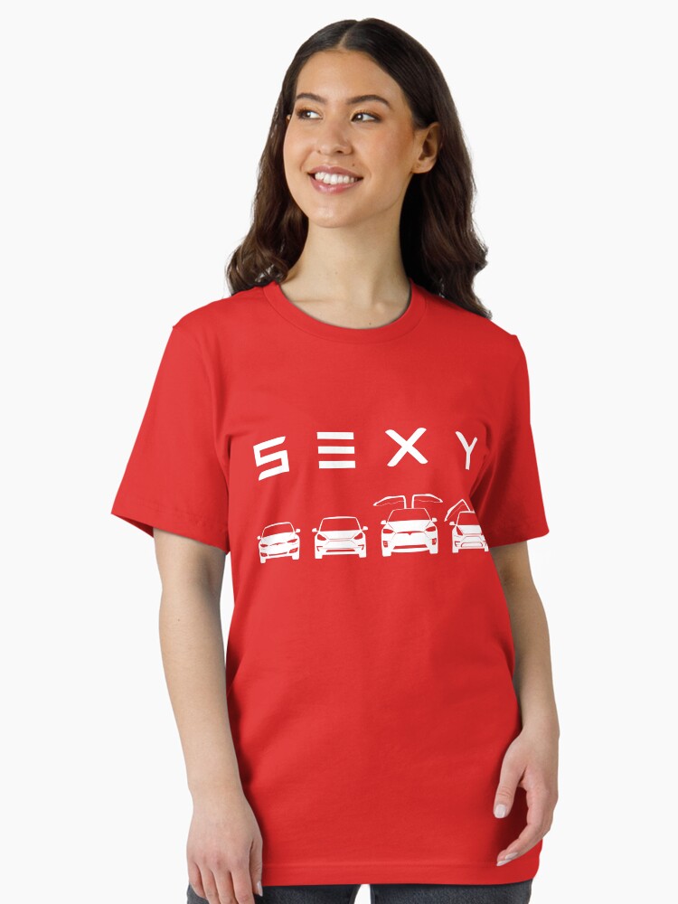 Thumbnail 2 von 7, Essential T-Shirt, S3XY Tesla - Modell S, Modell 3, Modell X, Modell Y - Elon Musk designt und verkauft von elonscloset.