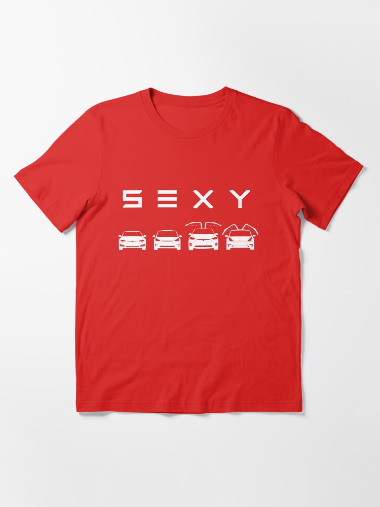 Thumbnail 3 von 7, Essential T-Shirt, S3XY Tesla - Modell S, Modell 3, Modell X, Modell Y - Elon Musk designt und verkauft von elonscloset.