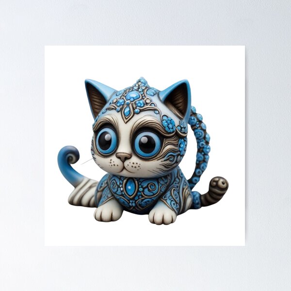 Cute Little Smurf Cat Poster for Sale by sklstore