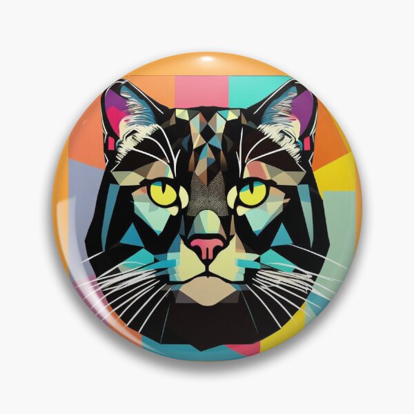 Item preview, Gato pantera geométrico designed and sold by CJKitty12.