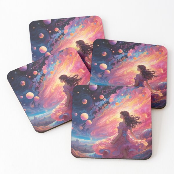 Aperçu de l'œuvre 006 Planets and Galaxy In a Psychedelic Landscape créée et vendue par Alexis Art Collection.