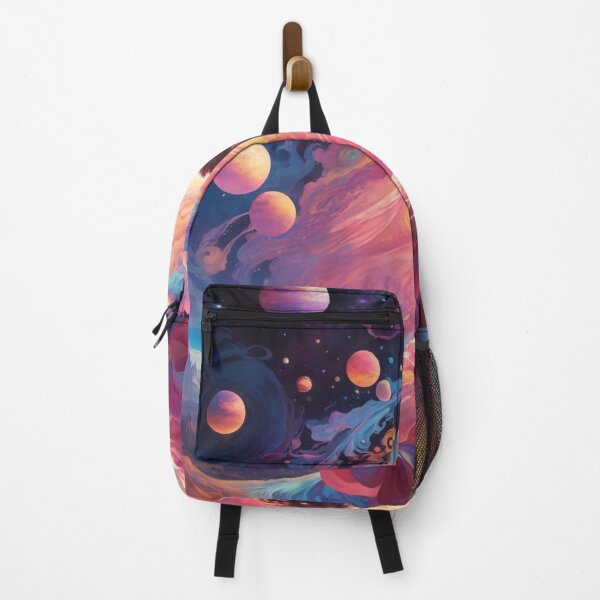 Aperçu de l'œuvre 006 Planets and Galaxy In a Psychedelic Landscape créée et vendue par Alexis Art Collection.