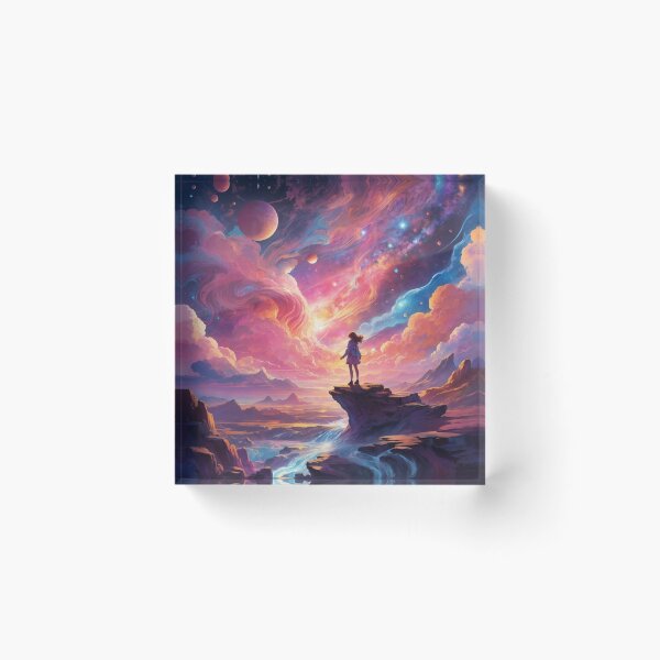 Artikelvorschau, 007 Planets and Galaxy In a Psychedelic Landscape entworfen und verkauft von Alexis Art Collection.