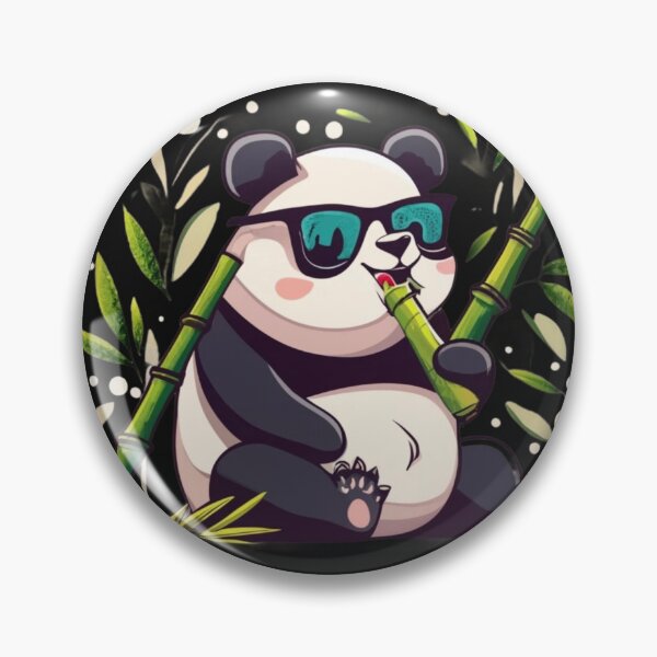 Item preview,  cute Panda Eating Bamboo  Wear sanglasses  designed and sold by Clouth Clothing  ⭐⭐⭐⭐⭐.
