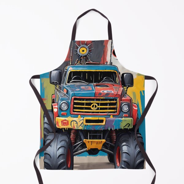 Item preview, Expressionism Car Monster Truck - Unique Abstract Automotive Art designed and sold by Kittyzens.