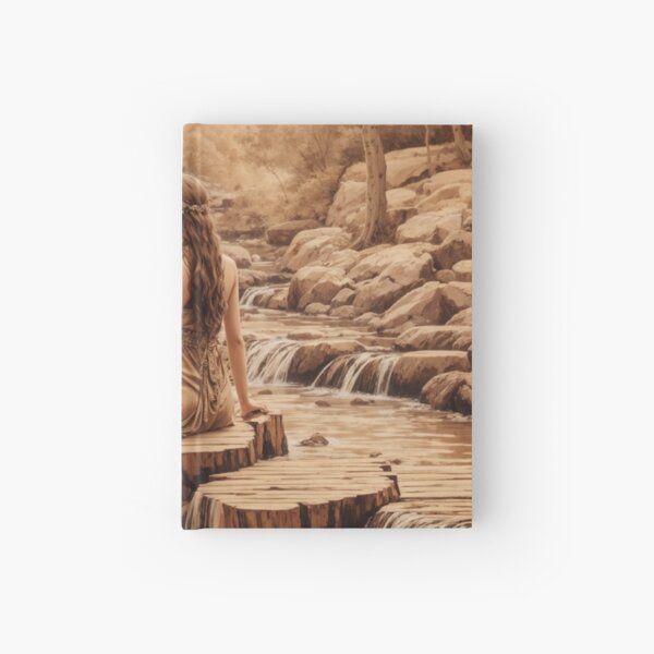 Item preview, 002 Pyrography Wood-burned, Beautiful Women Bathing in a Stream designed and sold by Alexis Art Collection.