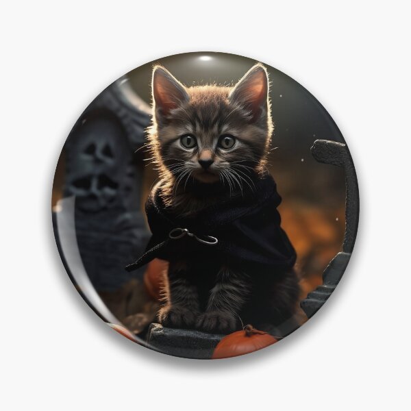 Item preview, Cemetery cat in black cloak designed and sold by Workingwoman.