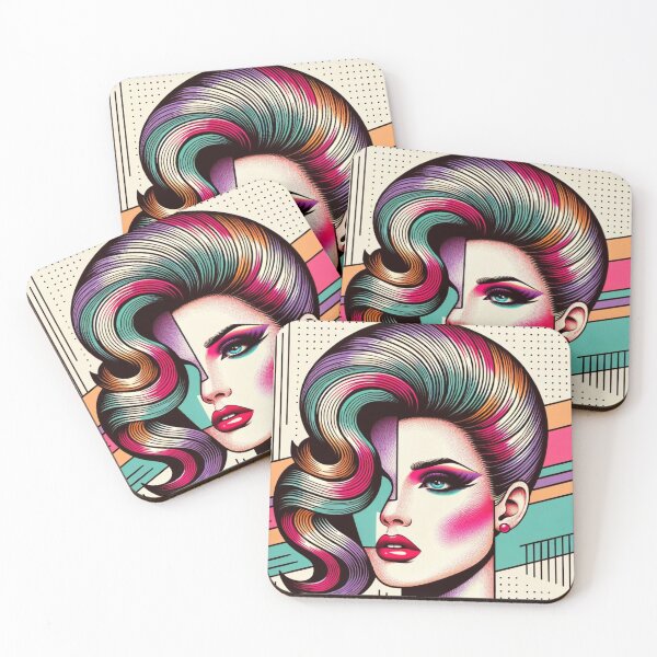 Item preview, Retro 80s woman vibrant designed and sold by WindmillBay.