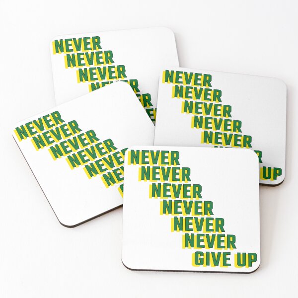 Item preview, never never give up designed and sold by GodsOfArt.