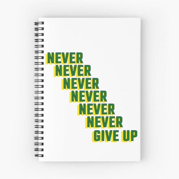 Item preview, never never give up designed and sold by GodsOfArt.