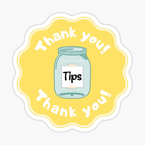 3 Pcs - Tips are Like Tits The Bigger The Better Sticker 3x4 inch, Funny  Bartender Gift, Decoration Sticker for Tips Jar, Batender Care Sticker