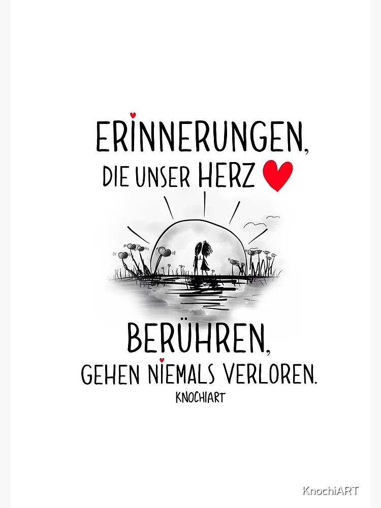 "Die schönsten Erinnerungen tragen wir im Herzen." Spiralblock von