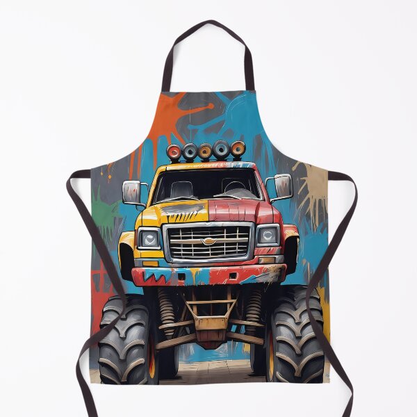 Item preview, Expressionism Car Monster Truck - Unique Abstract Automotive Art designed and sold by Kittyzens.