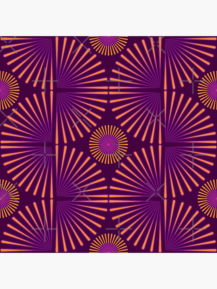 Tribal Geometric magenta & orange | Sticker