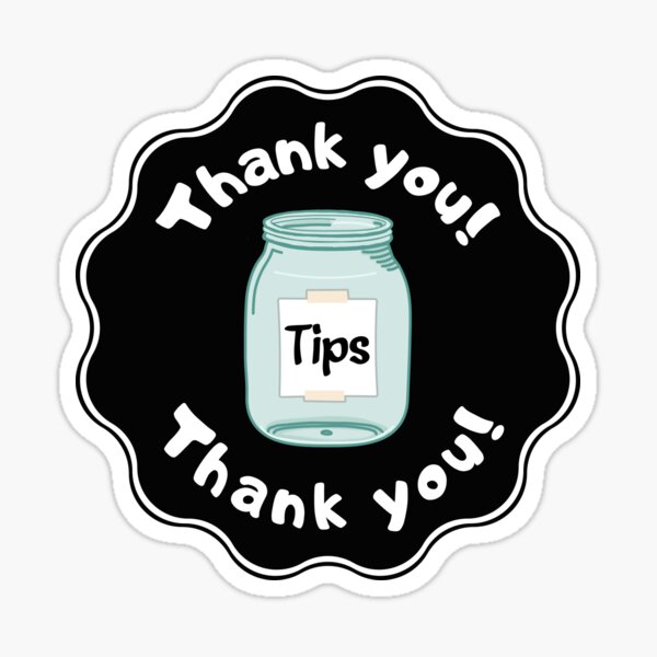 3 Pcs - Tips are Like Tits The Bigger The Better Sticker 3x4 inch, Funny  Bartender Gift, Decoration Sticker for Tips Jar, Batender Care Sticker