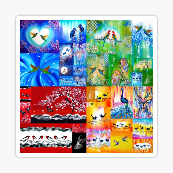 Item preview, Rainbow Designs with Birds designed and sold by cathyjacobs.