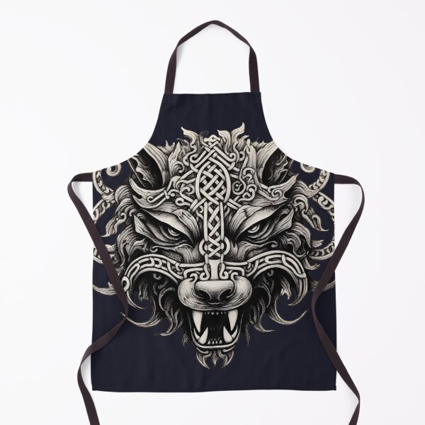 Item preview, Fenrir, silver wolf, viking motif, for dad, dad, for the husband, happy dads day designed and sold by PRYMULLART.