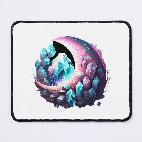 Item preview, Fantasy fairytale crescent moon with jewels and diamonds designed and sold by EdeniaArtStudio.