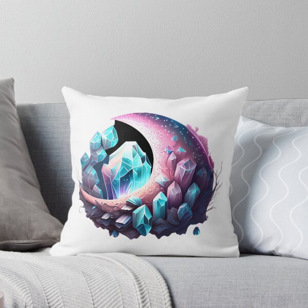 Item preview, Fantasy fairytale crescent moon with jewels and diamonds designed and sold by EdeniaArtStudio.