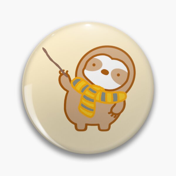 Item preview, Cute Halloween Yellow Scarf Wizard Sloth designed and sold by theslothinme.