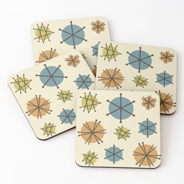 Item preview, Mid Century Modern Starbursts Multicolored designed and sold by thepixelgarden.