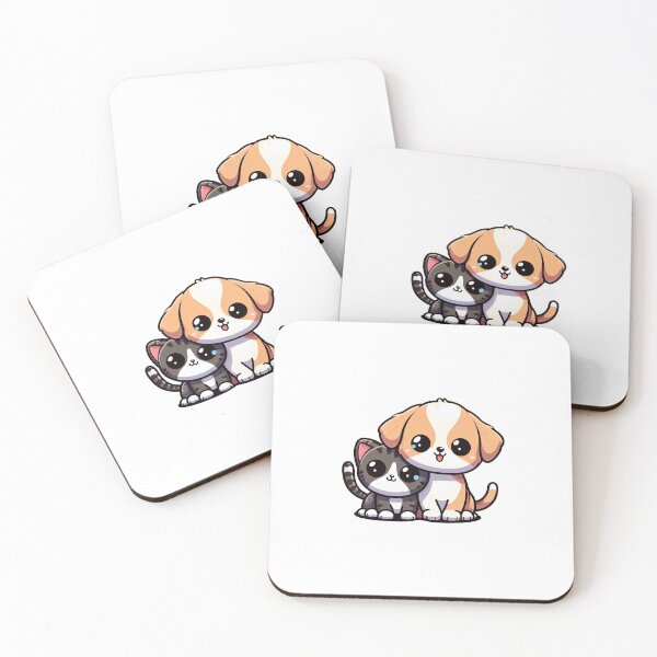 Item preview, Cute Cat and Dog Puppy Sticker designed and sold by RamGar-Designs.