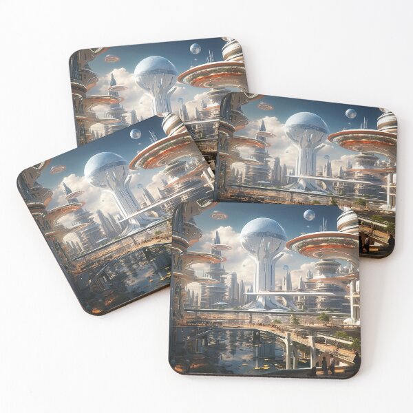 Item preview, future city with modern building coming soon designed and sold by supersanko.