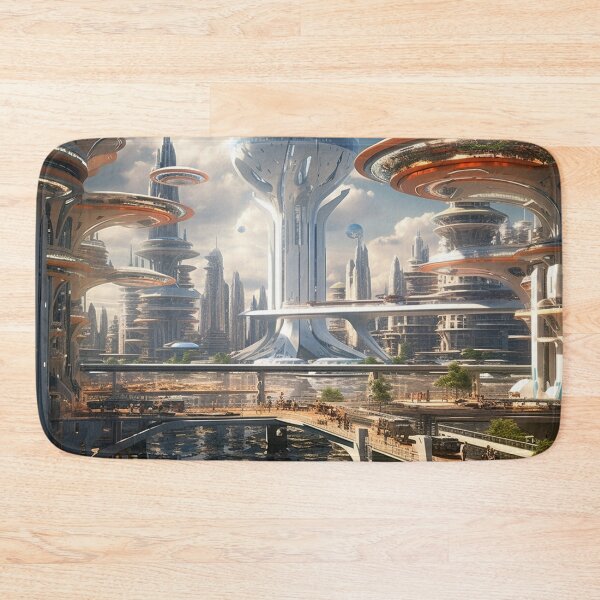 Item preview, future city with modern building coming soon designed and sold by supersanko.