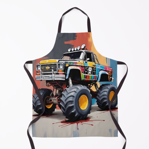 Item preview, Expressionism Car Monster Truck - Unique Abstract Automotive Art designed and sold by Kittyzens.