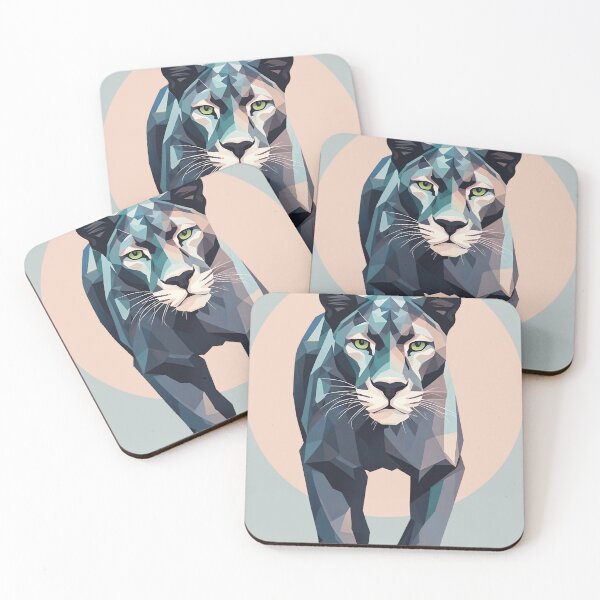 Item preview, Beautiful Blue Tiger Geometric Polygon Design designed and sold by DesignDrifts.