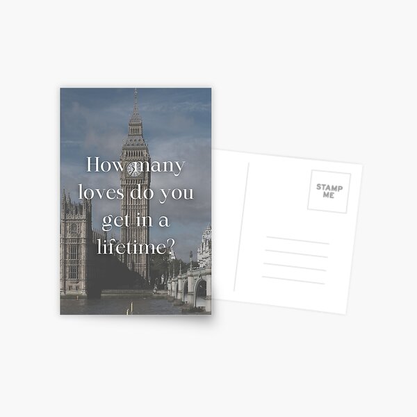 Item preview, How many loves do you get in a lifetime? London - Magnolia Parks designed and sold by Cool Gal, Cool Cats.
