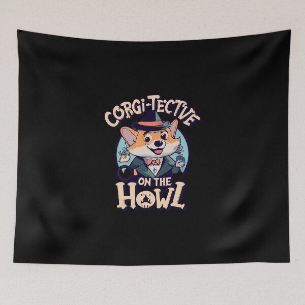 Item preview, Cute Corgi Halloween: Corgi-tective on the Howl! designed and sold by Witcrafters.