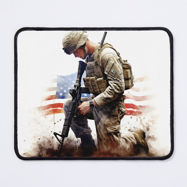 Item preview, American Soldier Honoring Nation designed and sold by inkArtistryfine.