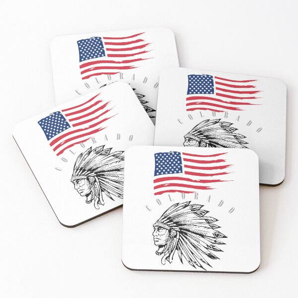 Item preview, Colorado Indian and US flag designed and sold by esao.