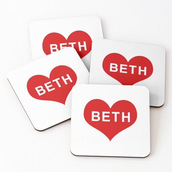 Item preview, BETH NAME Red Love Heart designed and sold by usernamenaijan.
