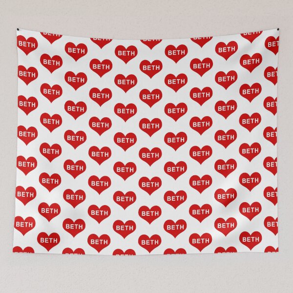 Item preview, BETH NAME Red Love Heart designed and sold by usernamenaijan.
