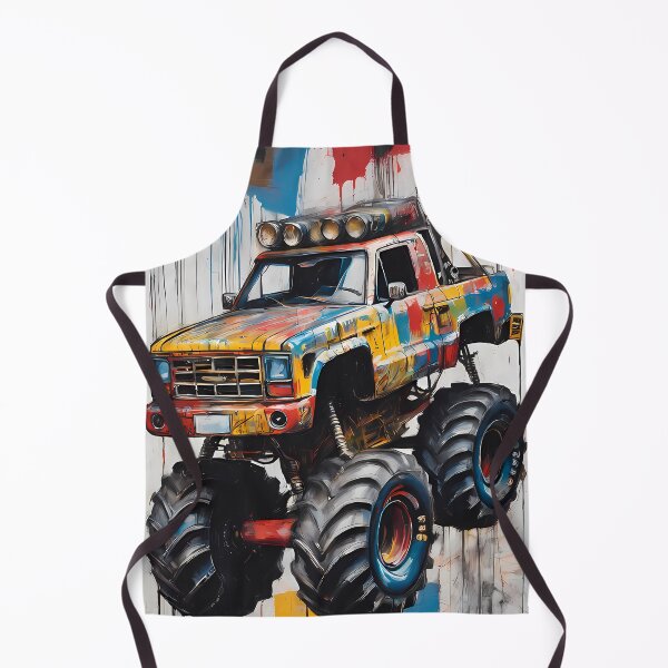 Item preview, Expressionism Car Monster Truck - Unique Abstract Automotive Art designed and sold by Kittyzens.