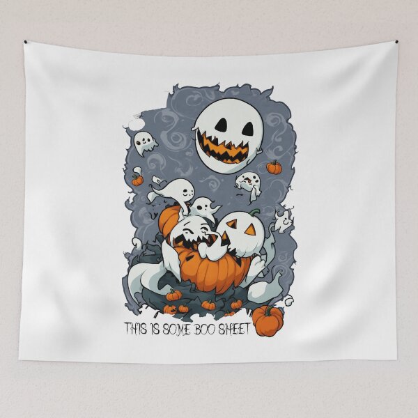Item preview, This Is Some Boo Sheet Retro Halloween Costume Men Women designed and sold by Mayalogo.