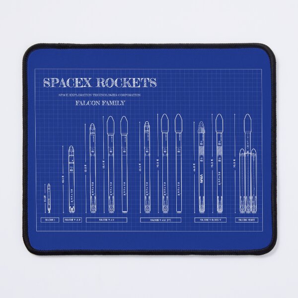 Item preview, SPACEX Rockets: Falcon Family (Blueprint) designed and sold by BGALAXY.