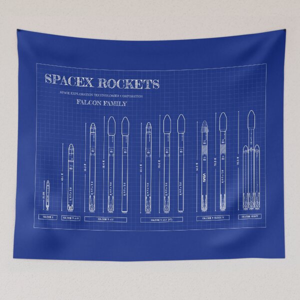 Item preview, SPACEX Rockets: Falcon Family (Blueprint) designed and sold by BGALAXY.