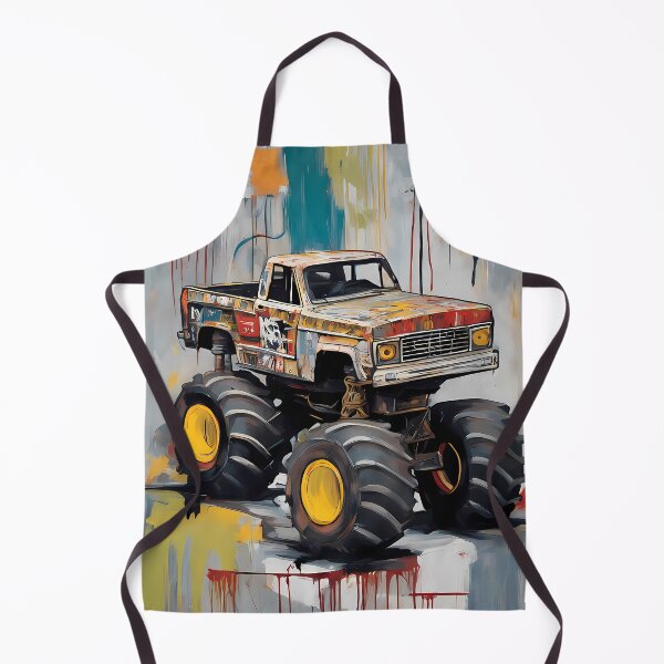 Item preview, Expressionism Car Monster Truck - Unique Abstract Automotive Art designed and sold by Kittyzens.