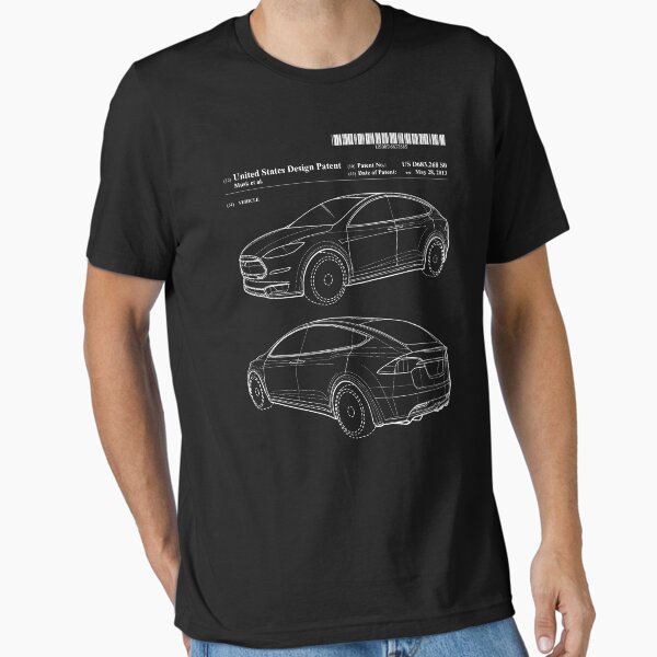 Tesla Model X Body Patent Art - Elon Musk Essential T-Shirt