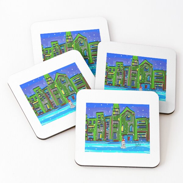 Item preview, Muso the dog in the city at Christmas designed and sold by jocha.