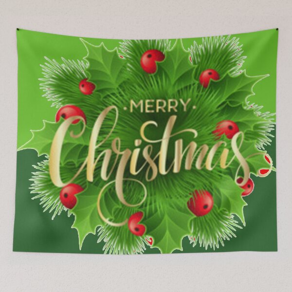 Item preview, CHRISTMAS HOLIDAY WISHES GREEN ART designed and sold by sharlesart.