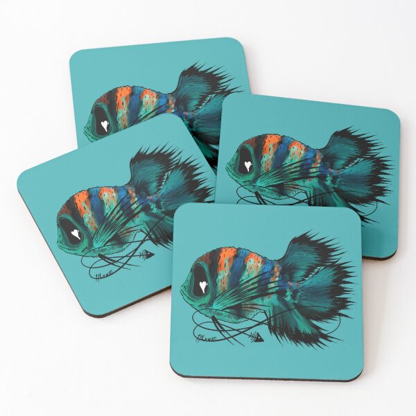 Mandarin Goby Fish Glass Coaster