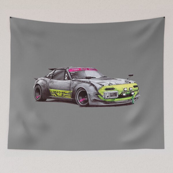 Item preview, Cyberpunk Mazda Miata MX-5. designed and sold by Car drawings by Pavlo Scherbatyuk.